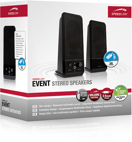 Speedlink EVENT Stereo Speakers, black
