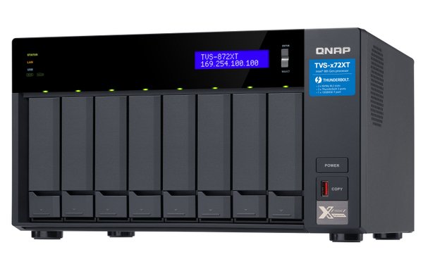 Qnap TVS-872XT-I5-16G, 8x kiintolevypaikkaa -verkkolevypalvelin Qnap TVS-872XT-I5-16G, 8x kiintolevypaikkaa -verkkolevypalvelin