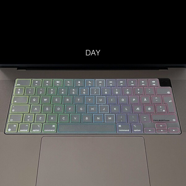 Philbert KB Cover MacBook Pro/Air 13-14-16 2021-2022 TRNSP/Rainb EU