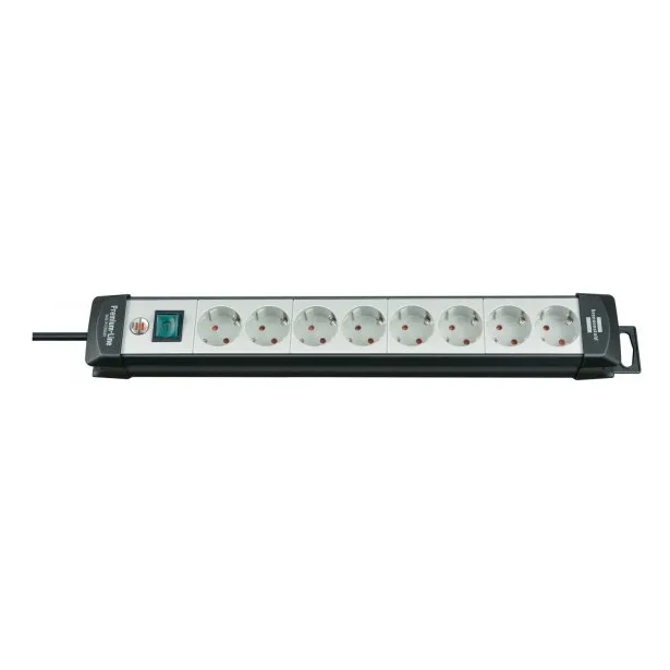Brennenstuhl power panel, 8xCEE 7/4 sockets, 1xCEE 7/7 plug, 5m, black/gray