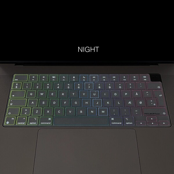 Philbert KB Cover MacBook Pro/Air 13-14-16 2021-2022 TRNSP/Rainb EU