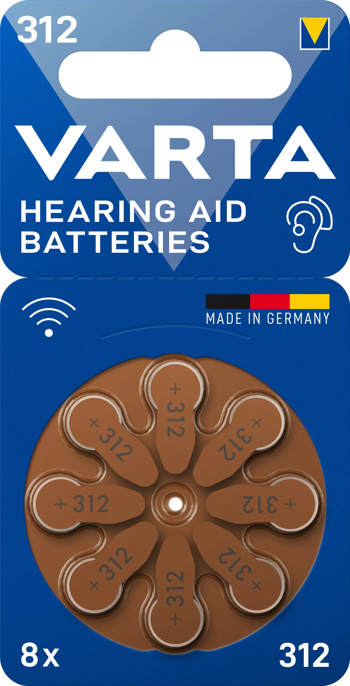 VARTA 312 / A312 / PR41 Zinc-Air 8-Pack - Kuulolaitteiden paristot