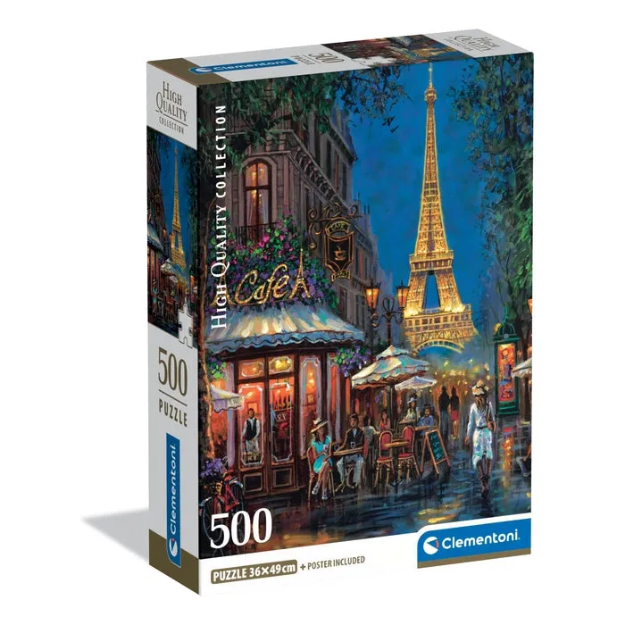 Clementoni High Quality Collection Night of the Eiffel Caf&eacute; - puzzle, 500 pcs