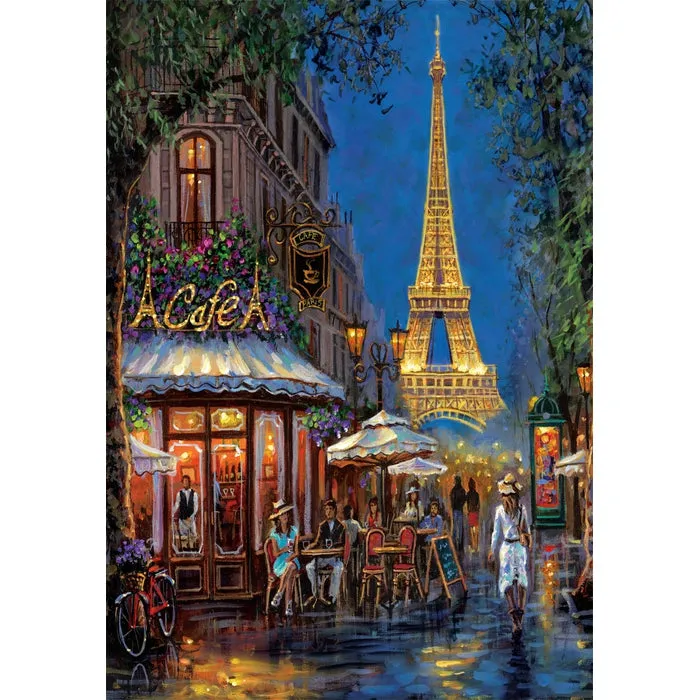 Clementoni High Quality Collection Night of the Eiffel Caf&eacute; - puzzle, 500 pcs