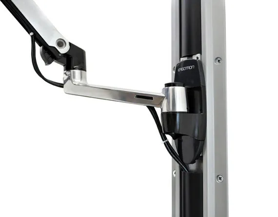 Ergotron LX Wall Mount System with Small CPU Holder - Wall mount tuotteelle LCD-n&auml;ytt&ouml; / n&auml;pp&auml;imist&ouml; / hiiri / CPU - alumiini - musta -n&auml;yt&ouml;n koko: jopa 24&quot;
