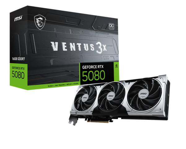 MSI GeForce RTX 5080 16GB Ventus 3X OC - graphics card