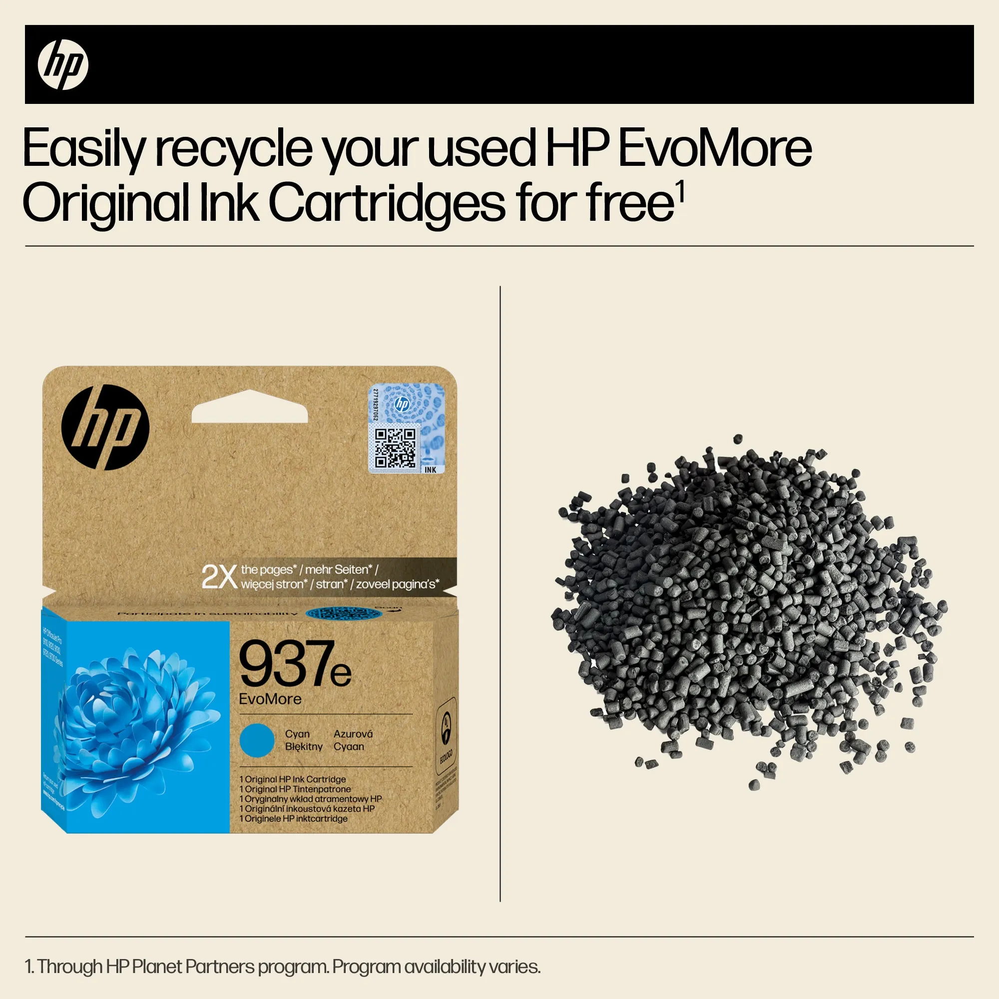 HP/InkHP 937e EvoMore CY Original Ink Ca