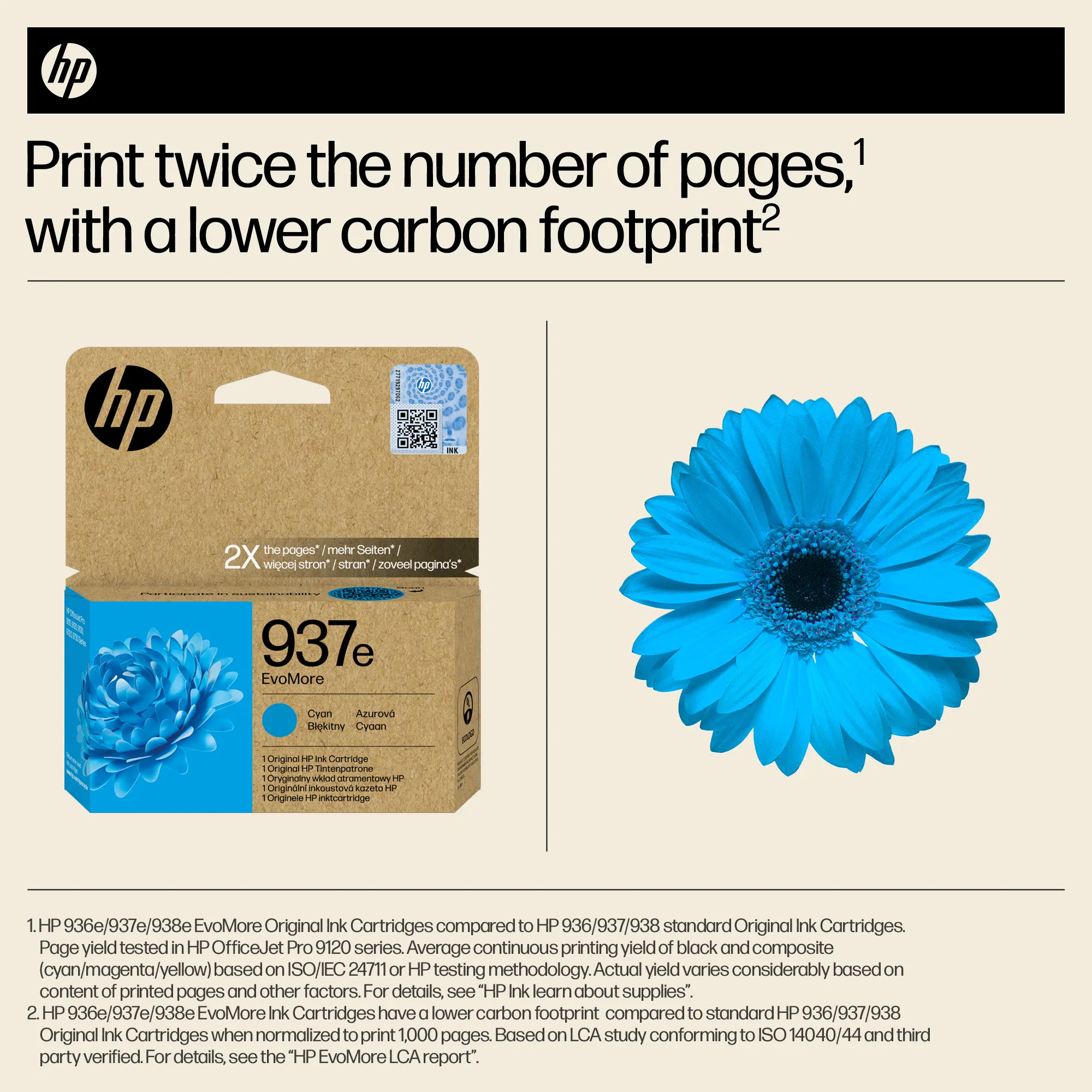HP/InkHP 937e EvoMore CY Original Ink Ca