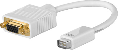 Mini-DVI till VGA adapter, ha-ho, vit