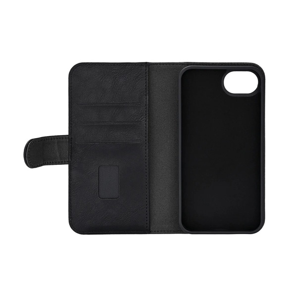 GEAR Wallet MagSeries, iPhone 16e - 2-in-1 lompakkokotelo, Musta