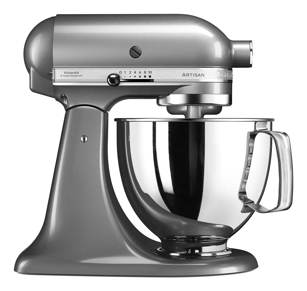 KitchenAid 5KSM125ECU Artisan Stand Mixer, 300 Watt, 4.7 Liter, Silver
