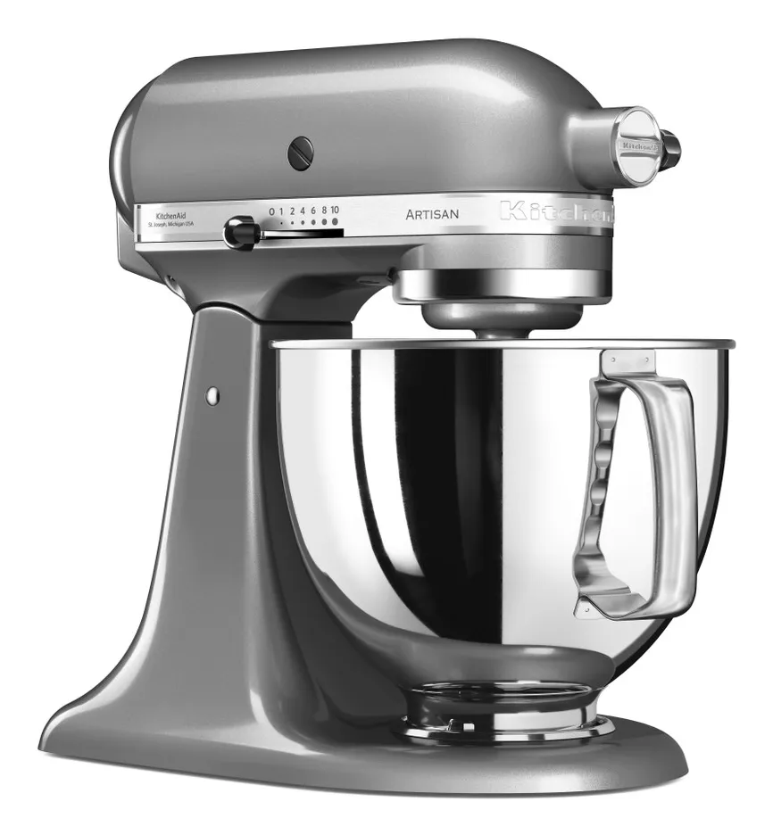 KitchenAid 5KSM125ECU Artisan Stand Mixer, 300 Watt, 4.7 Liter, Silver