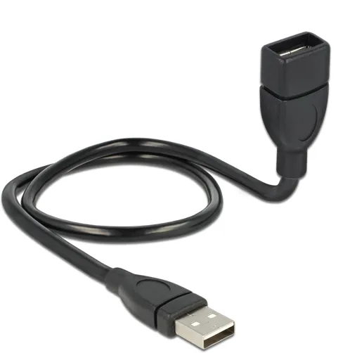 Delock Kabel USB 2.0 Typ-A hane > USB 2.0 Typ-A hona ShapeCable 0,5 m