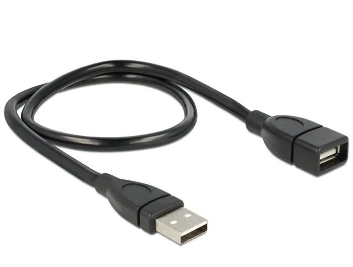 Delock Kabel USB 2.0 Typ-A hane > USB 2.0 Typ-A hona ShapeCable 0,5 m