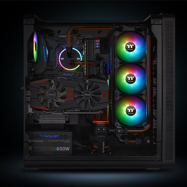 Thermaltake Pure, 120mm, ARGB PWN -case fan, 3 pack, Black