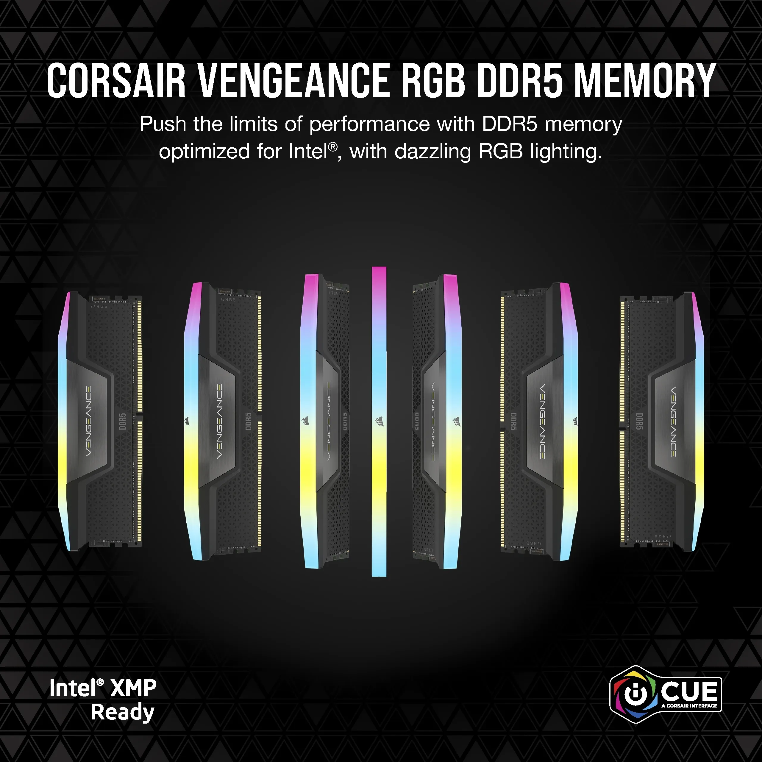 Corsair Vengeance RGB 96 Gt (4 x 24 Gt) DDR5 5600 MHz, CL40 -muisti (XMP)