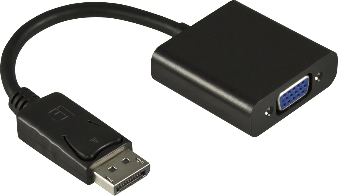 Deltaco  DisplayPort – VGA - adapter, Black Deltaco  DisplayPort – VGA - adapter, Black