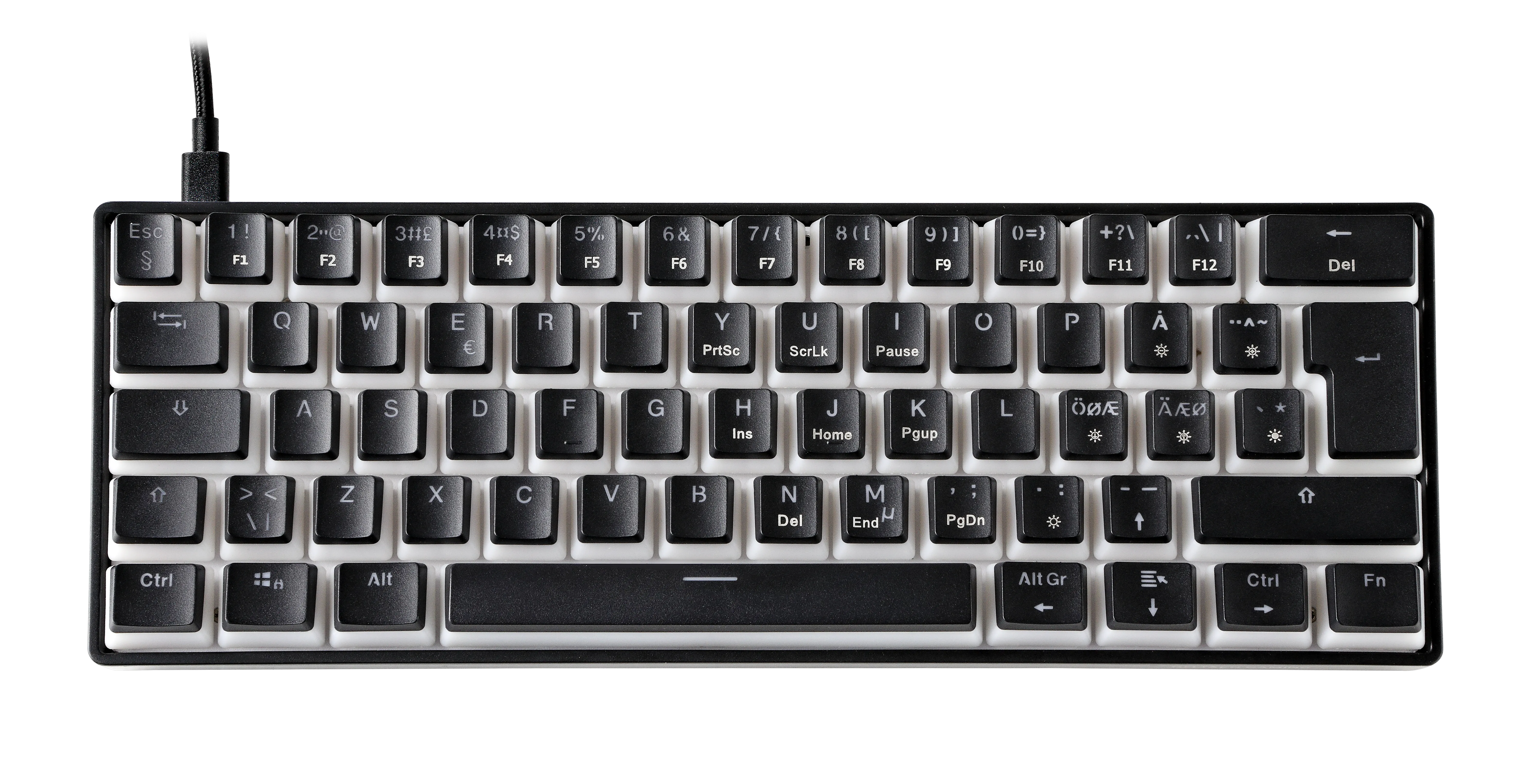 Deltaco Gaming DK475. 60%, Pudding Keycaps, Hot Swap, RGB - gaming keyboard, black