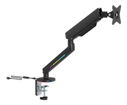 Deltaco Gaming Premium RGB - monitor arm, black, 17&quot;-32&quot;, 9Kg