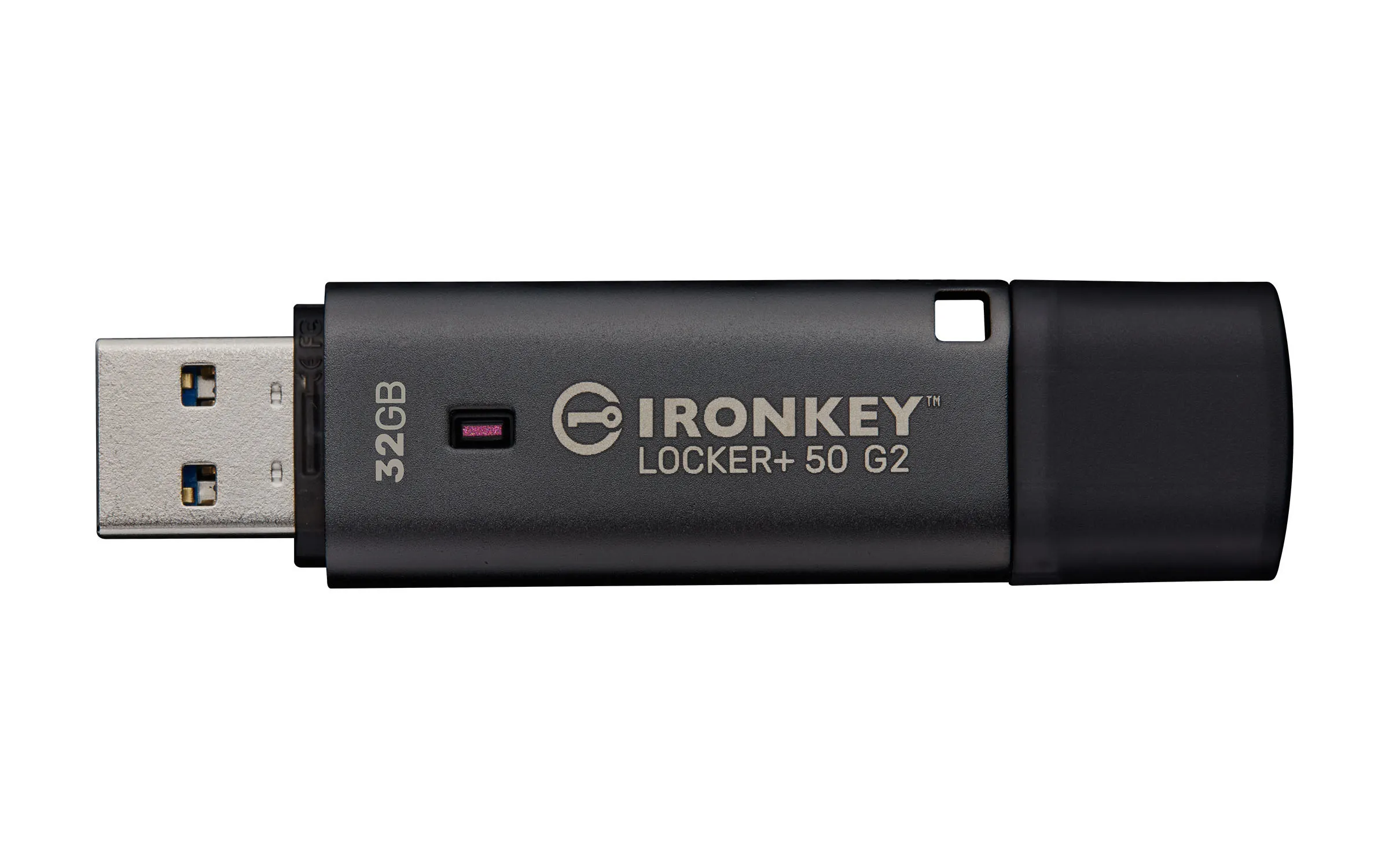 Kingston IronKey Locker Plus 50 G2 USB 3.2 Gen 1 32GB memory stick, Black