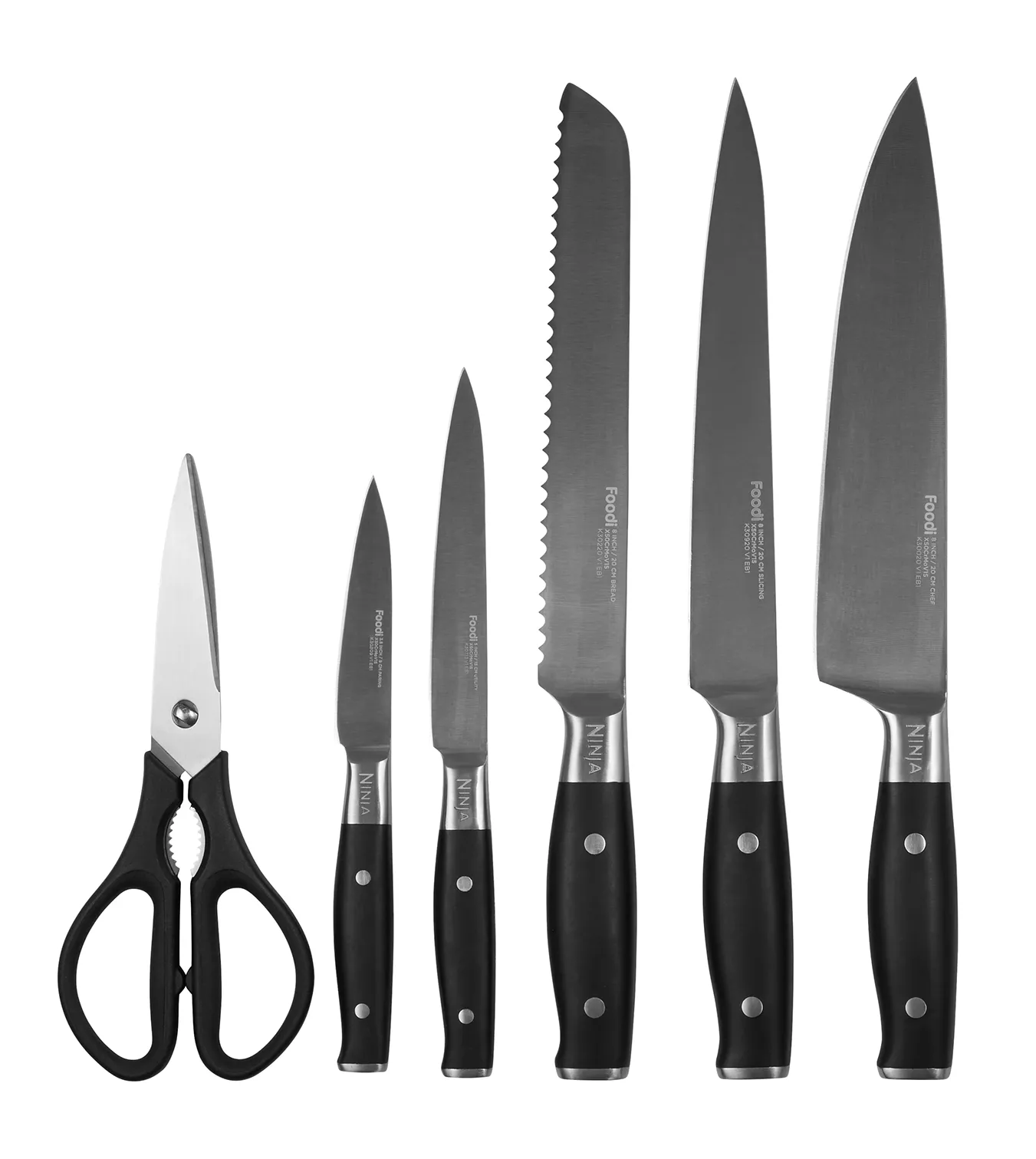 Ninja Foodi StaySharp K32006EU - knife block set, 6-piece, silver/black