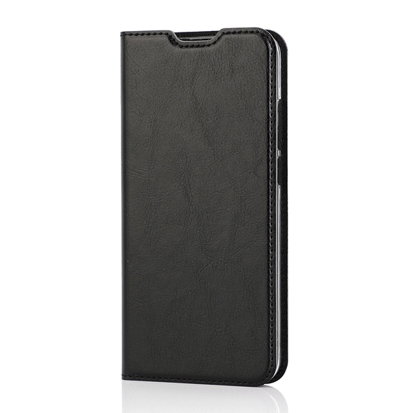 WAVE Book Case musta suojakotelo Huawei P Smart 2019 puhelimelle. Magneettisulkuinen kansi, korttipaikat RFID suojauksella ja l&auml;pin&auml;kyv&auml; muovikelkka (PC). Pinta