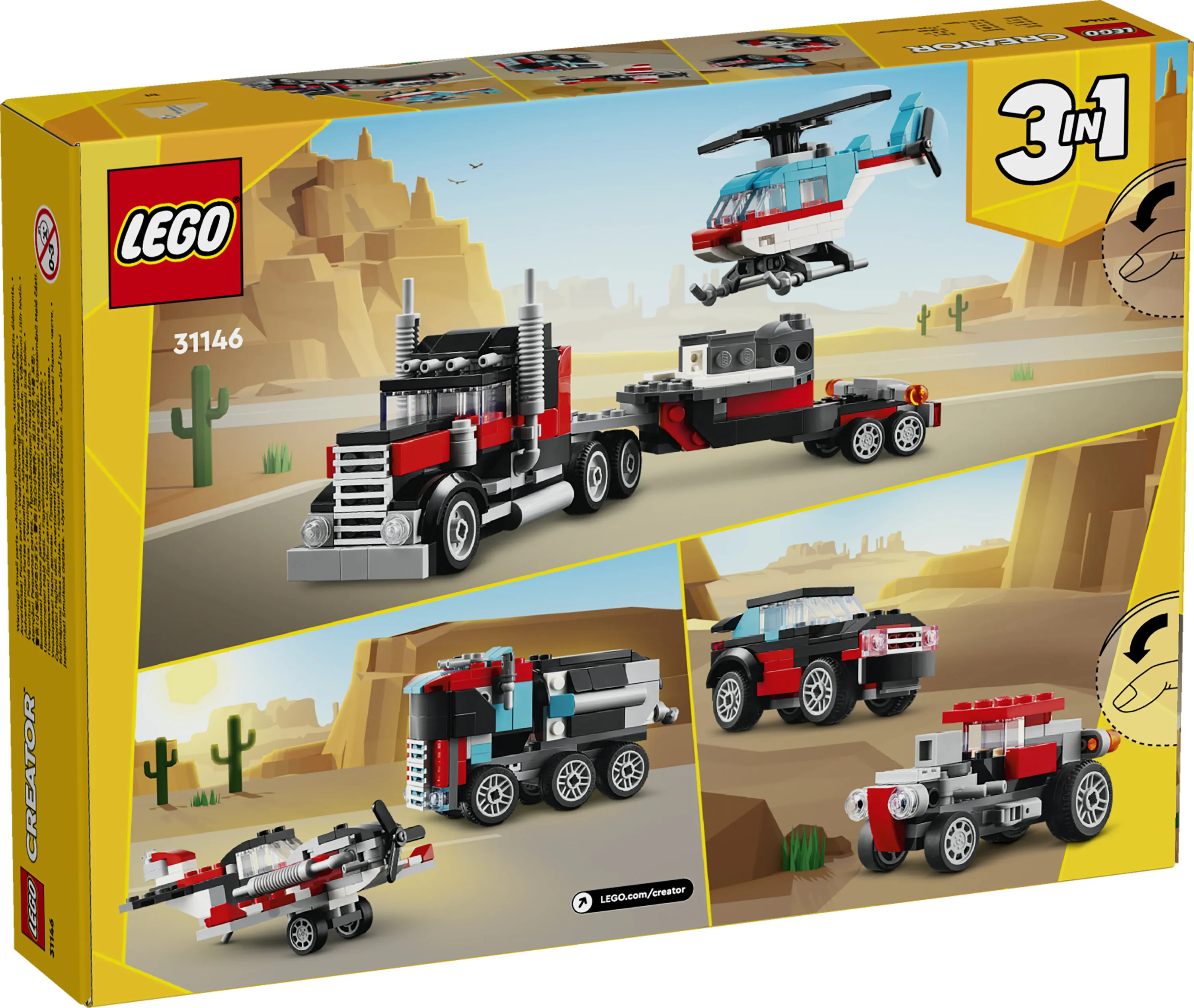 LEGO Creator Lava Car and Helicopter 31146