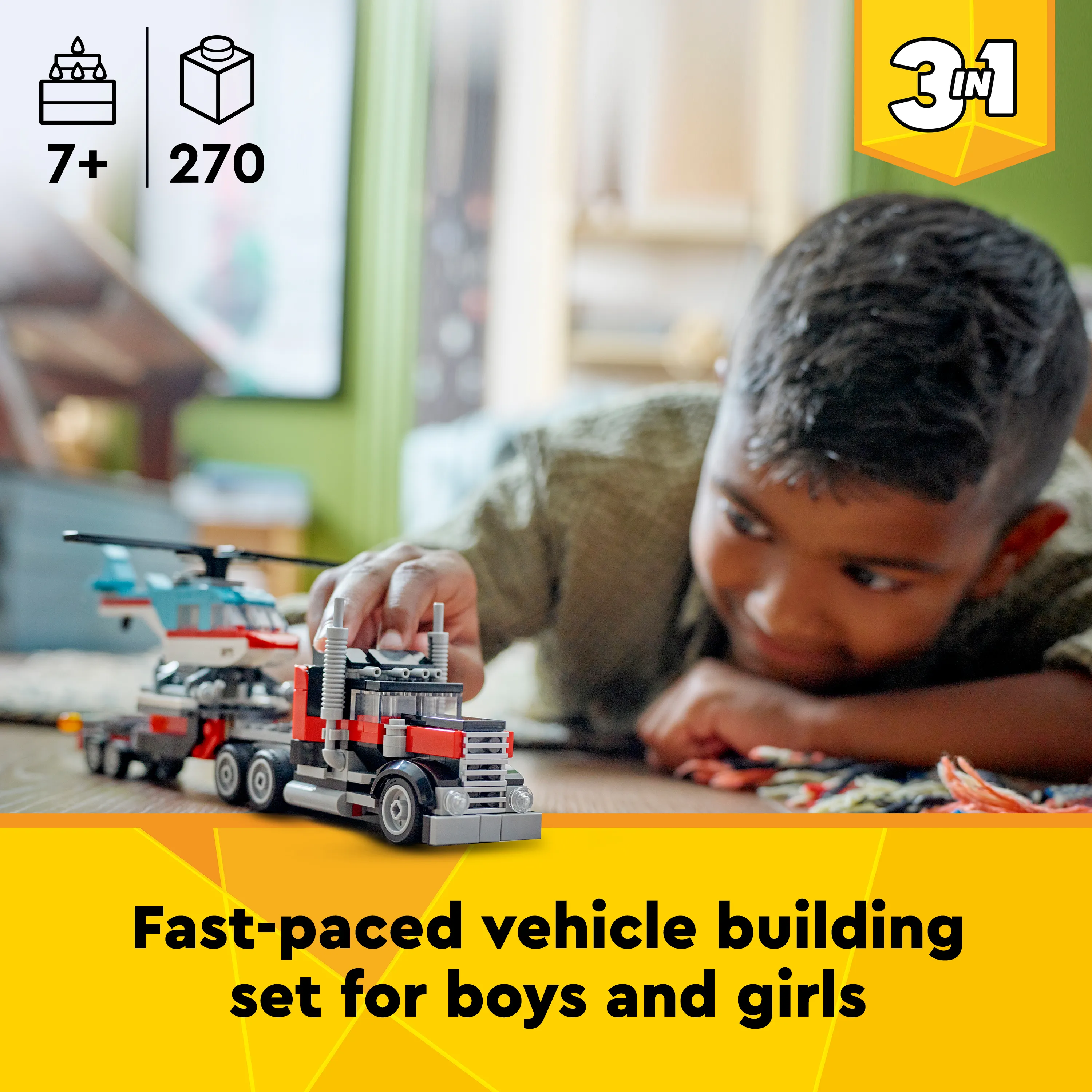 LEGO Creator Lava Car and Helicopter 31146