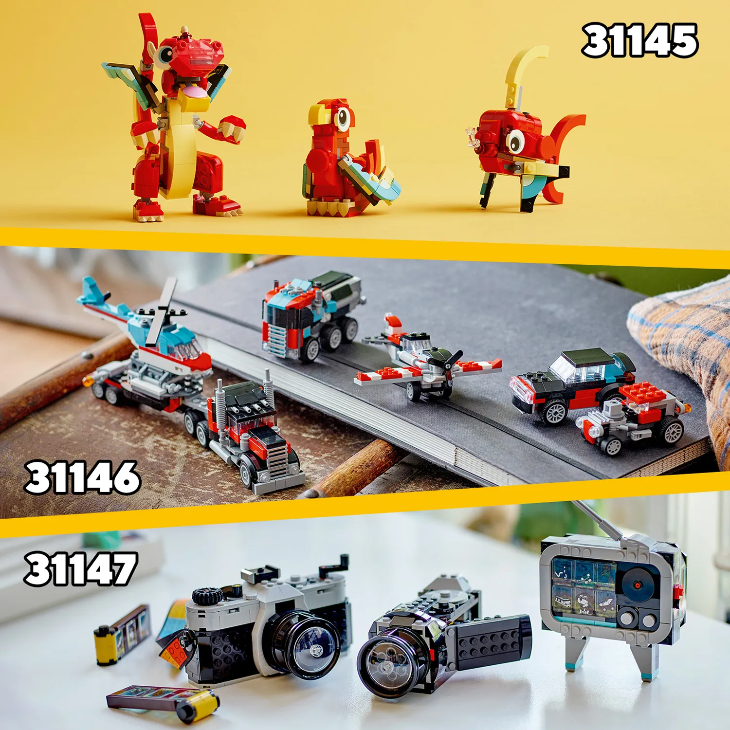 LEGO Creator Lava Car and Helicopter 31146