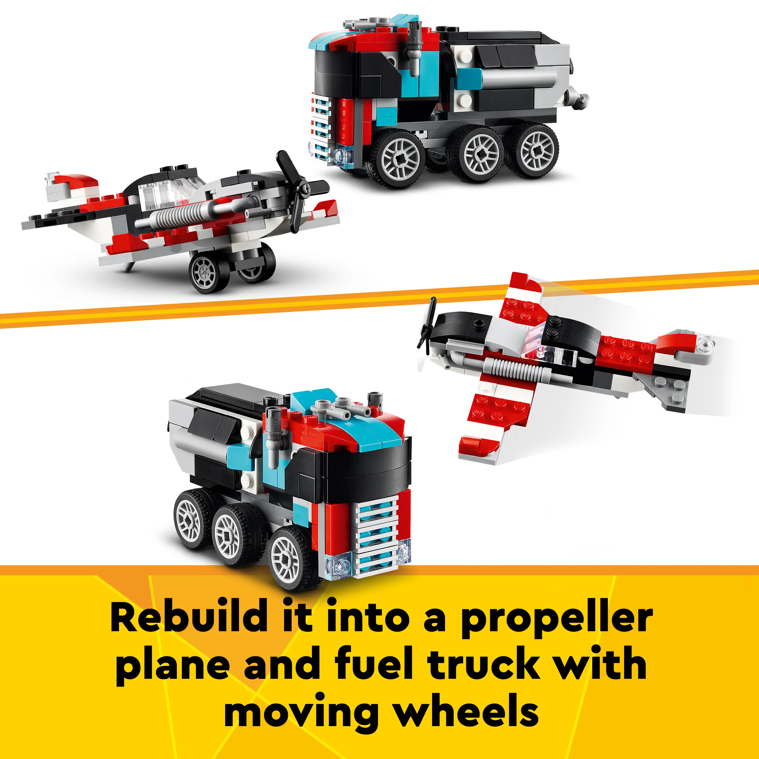 LEGO Creator Lava Car and Helicopter 31146