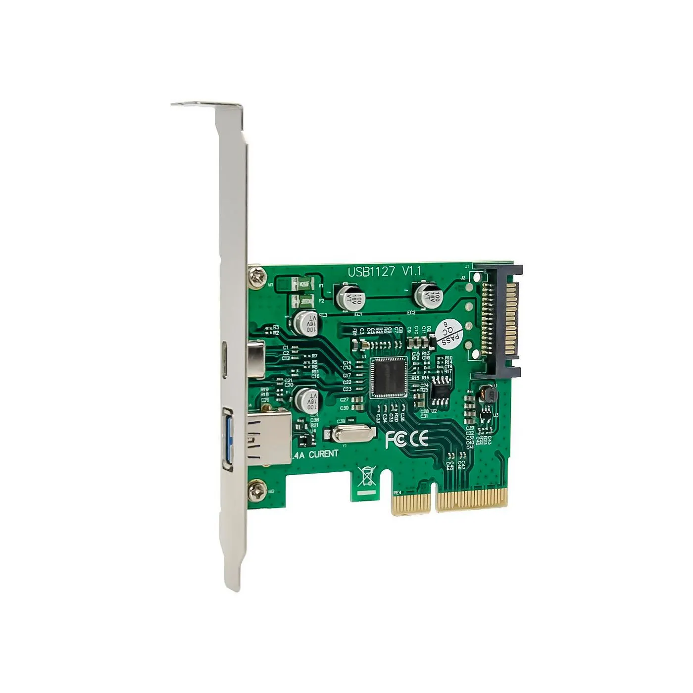 1 x USB 3.1 Type C+A, PCIe