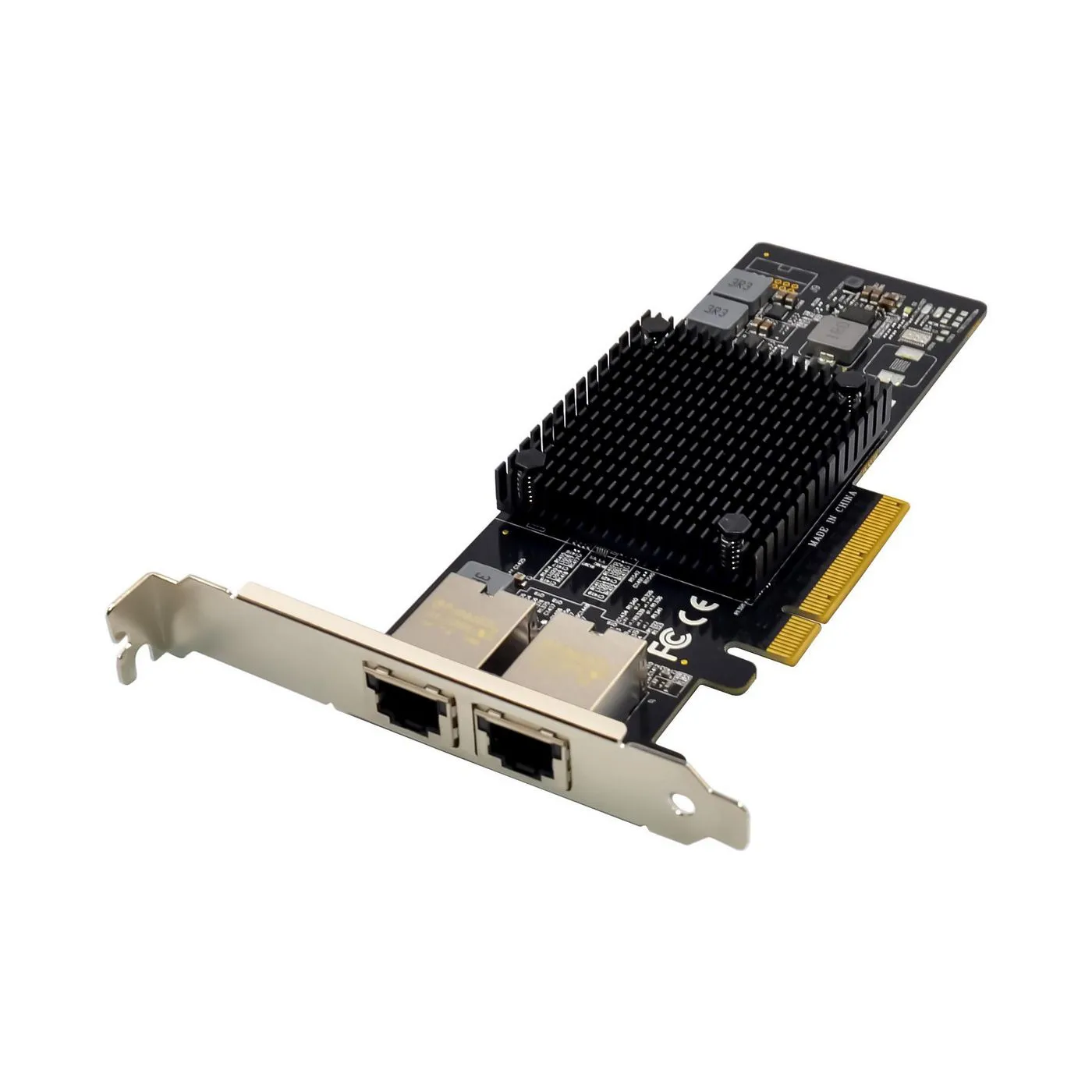 MicroConnect MC-PCIE-X550-X8 - Verkkosovitin, Musta, Vihre&auml;