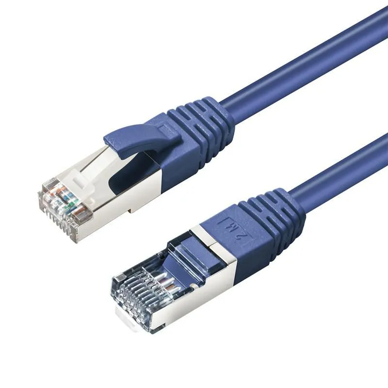 MicroConnect Cat6a S/FTP RJ45 0.25m Network Cable, Blue