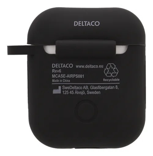 DELTACO AirPods silicone case, black