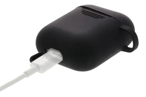 DELTACO AirPods silicone case, black