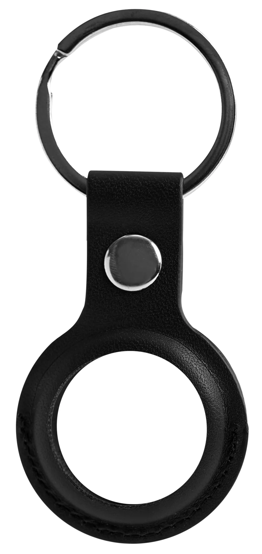Deltaco Leather Keychain, AirTag -avaimenper&auml;, Musta