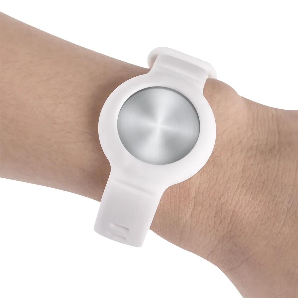 Deltaco Silicone Wristband, AirTag - wristband, White