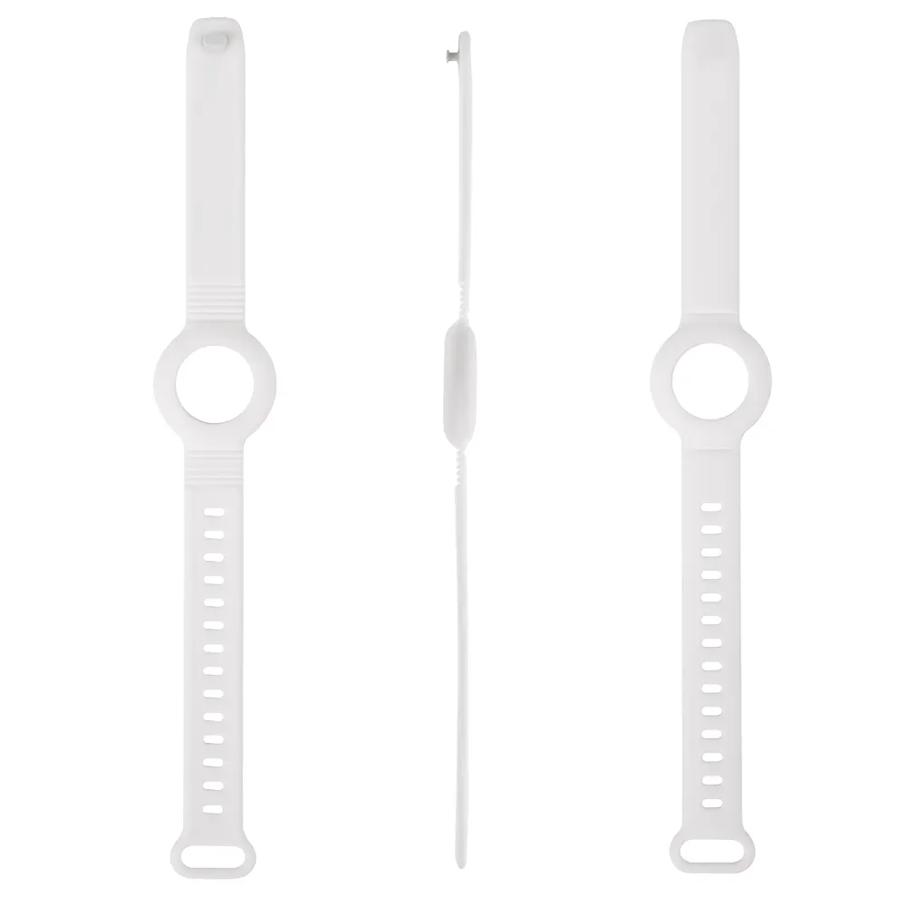 Deltaco Silicone Wristband, AirTag - wristband, White