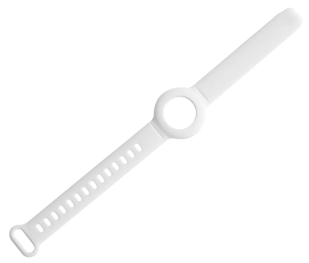 Deltaco Silicone Wristband, AirTag - wristband, White