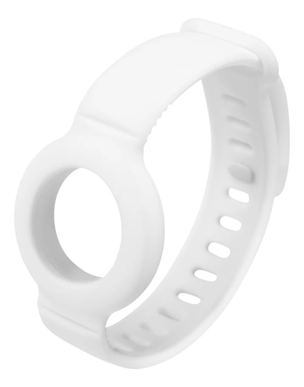Deltaco Silicone Wristband, AirTag - wristband, White