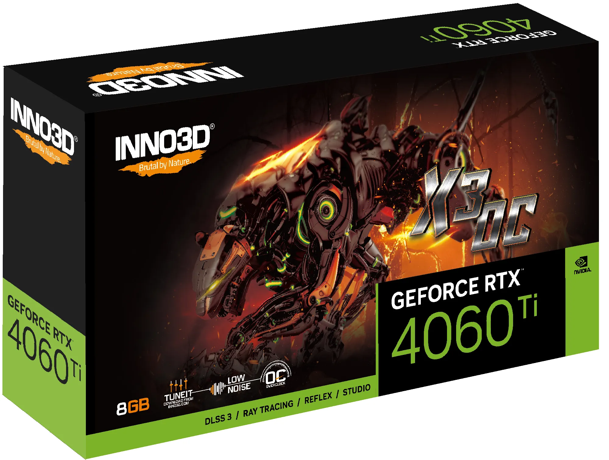 Inno3D GeForce RTX 4060Ti x3 OC 8 Gt -näytönohjain