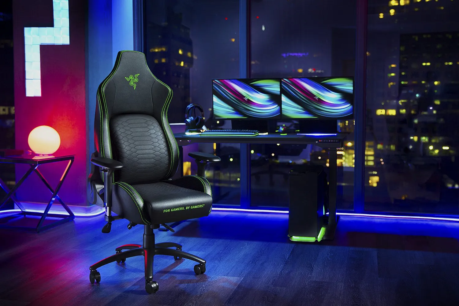 Razer Iskur Black Gamer - gaming chair , Black
