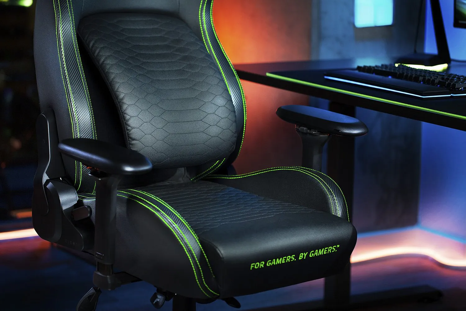 Razer Iskur Black Gamer - gaming chair , Black