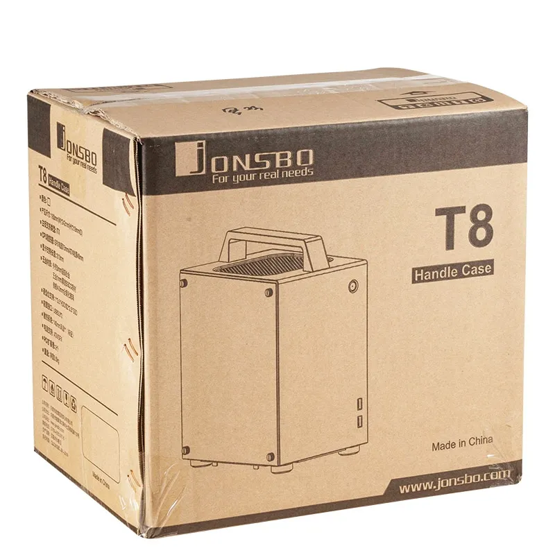 Jonsbo T8, Tempered Glass -Mini-ITX-kotelo, hopea