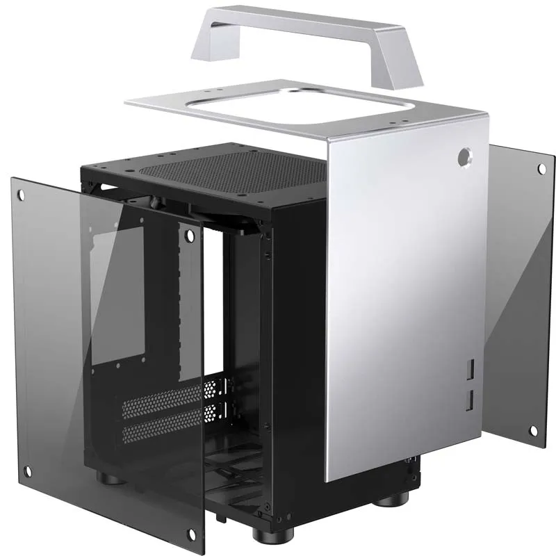 Jonsbo T8, Tempered Glass -Mini-ITX-kotelo, hopea