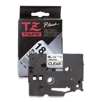 TZS 18mm Black on white strong adhesive laminated tape