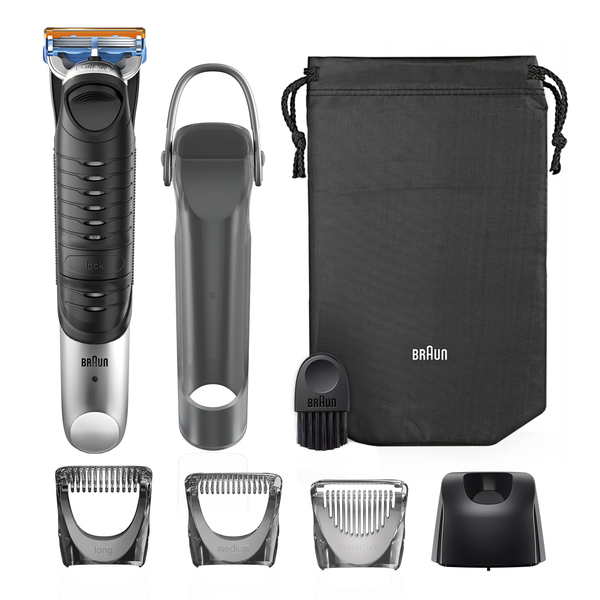 BRAUN VARTALOTRIMMERI BG5030  - Johdoton W&amp;D bodygroomer vartalotrimmeri 2in1 Gilletten Fusion terill&auml;! Mukana pehme&auml; s&auml;ilytyspussi. UUTUUS!