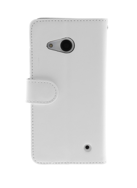 Insmat Exclusive - L&auml;pp&auml;kansi matkapuhelimelle - aito nahka - valkoinen malleihin Microsoft Lumia 550