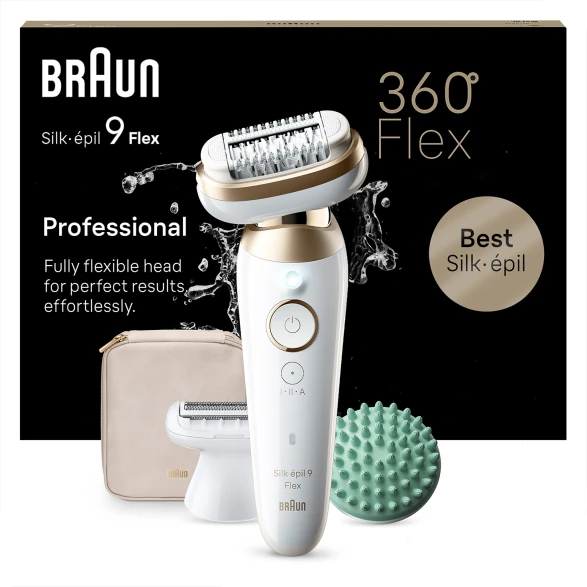 Braun Silk-&eacute;pil 9 Flex, 9/071 - epilator, White/Gold