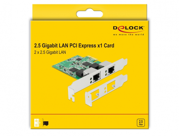 PCI Express x1 Card to 2 x 2.5 Gigabit LAN
